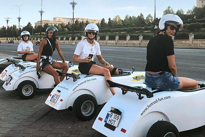 Bucharest: CityTour in one of a kind mini hot rod - Driving Style in These Pocket Rockets (Stop and Go, No Gears)