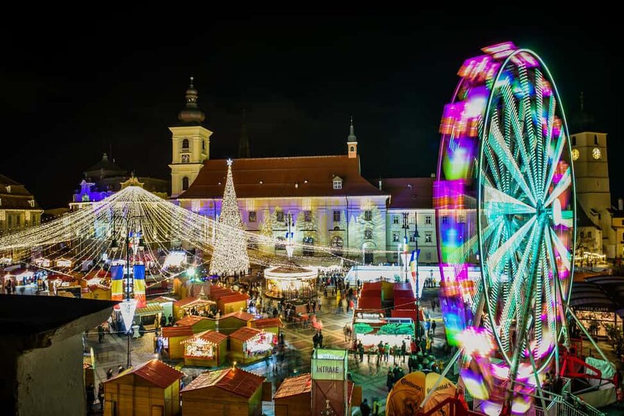 Bucharest: Sibiu Christmas Market Day Trip with Transfers - Sibiu Christmas Market in the Big Square: the heart of the day