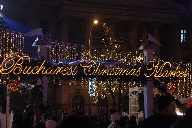Bucharest: Tour of Christmas traditions & decorations - Stop 1: National Theatre Ion Luca Caragiale decorations on the boulevard (first 30 minutes)