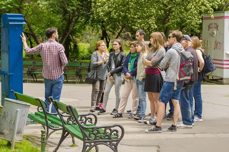 Bucharest: Tour of Old Town, Calea Victoriei & Communism - Old Town cobblestones, Macca-Vilacrosse Passage to Manuc’s Inn