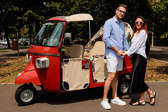 Bucharest Tuk Tuk City Tour - Starting at The Marmorosch and getting rolling fast