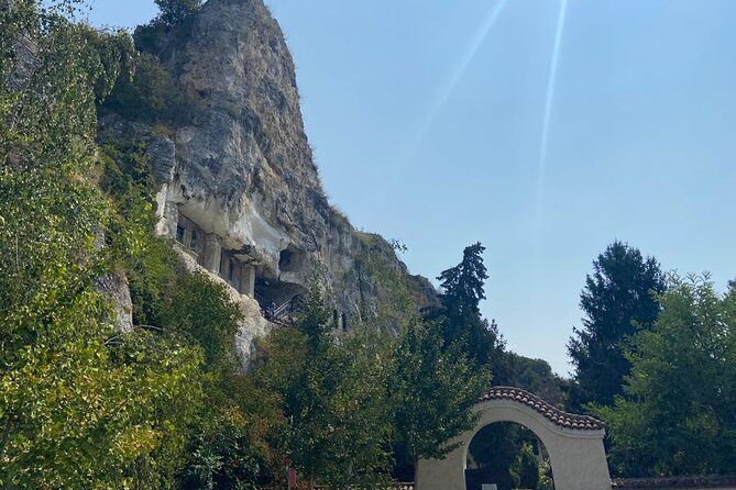 Day Trip to Bulgaria and Veliko Tarnovo from Bucharest - St. Dimitrie Basarabov Monastery, carved into a cliff and still active