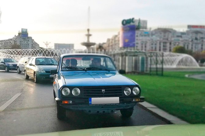 Private -RedPatrol Tour of Bucharest with a Romanian Vintage Car - Communist quarter blocks of flats and the residential quarter contrast
