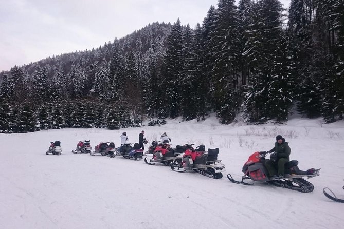 SnowMobiles Tour in Carpathian Mountains - The snowmobile ride: shared 1-hour adrenaline with two people per machine